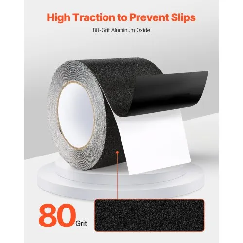 Anti Slip Tape Gray | 4 Inch X 33 FT Roll | Grit 60 Heavy Duty | Waterproof & Durable | For Stairs, Decks, Ramps - View #2