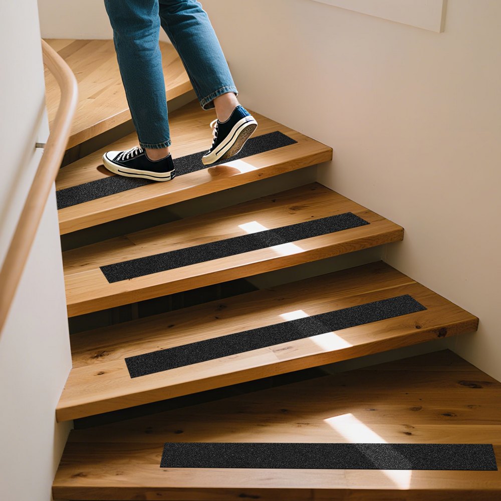 VEVOR Anti-Slip Tape, 35 FT x 4 inch Non Slip Grip Tape for Stairs Steps, 80-Grit Aluminum Oxide High Traction Non-Skid Stair Treads with Strong Adhesive Backing, Suitable for Indoor & Outdoor Use
