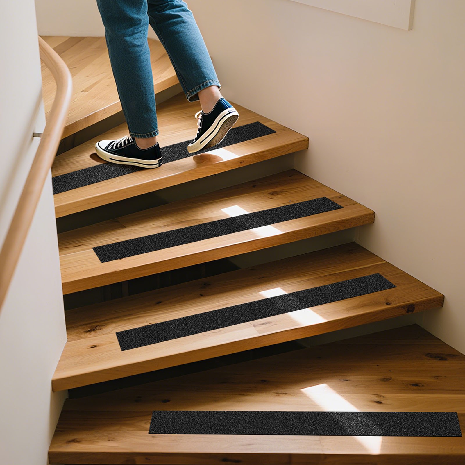 VEVOR Anti-Slip Tape, 35 FT x 4 inch Non Slip Grip Tape for Stairs Steps, 80-Grit Aluminum Oxide High Traction Non-Skid Stair Treads with Strong Adhesive Backing, Suitable for Indoor & Outdoor Use