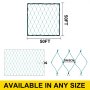 VEVOR [Heavy Duty] PE Garden Netting 50FT50FT Bird Netting 2IN Mesh with Reinforced Trimmed Edges, Durable [10.5KG] Fence Netting Fence Screen Pool Pond Netting Suitable for Meadow, Orchard, Fish Pool