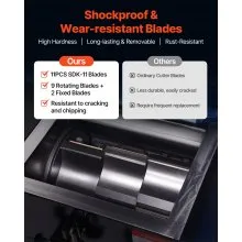 VEVOR Plastic Shredder Crusher 5.5KW Granulator Recycling Machine 220V 3-Phase