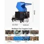 VEVOR Plastic Shredder Crusher, 10HP/7.5KW Plastic Grinder Granulator, 250-450kg/h Capacity Pulverizer Recycling Machine with Wheels, SDK-11 Blade & 10mm Mesh for PVC PTFE (220V 60Hz 3-Phase)