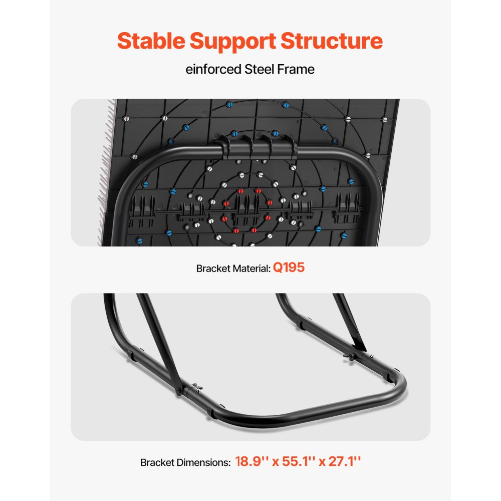 VEVOR Axe Throwing Game, Plastic Bristle Target with 8 Throwing Axes Set, Foldable Steel Frame, Easy to Store, Stable Placement for Indoor and Outdoor, Backyard, Yard and Carnival Games, Adults Kids