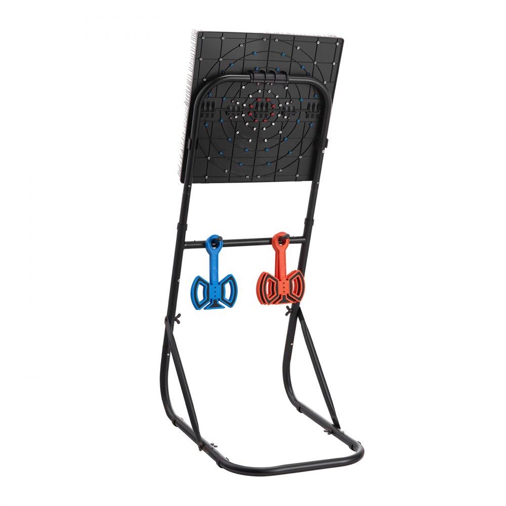 VEVOR Axe Throwing Game, Plastic Bristle Target with 8 Throwing Axes Set, Foldable Steel Frame, Easy to Store, Stable Placement for Indoor and Outdoor, Backyard, Yard and Carnival Games, Adults Kids