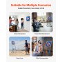VEVOR Axe Throwing Game, Plastic Bristle Target with 8 Throwing Axes Set, Foldable Steel Frame, Easy to Store, Stable Placement for Indoor and Outdoor, Backyard, Yard and Carnival Games, Adults Kids