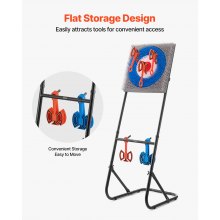 Axe Throwing Game Plastic Bristle Target with 8 Throwing Axes Set Steel Frame