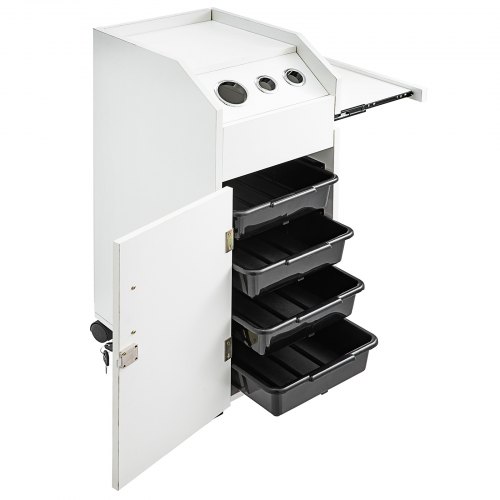 VEVOR Salon SPA Beauty Hairdressing Cart White Storage Trolley