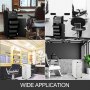 VEVOR Salon SPA Beauty Hairdressing Cart White Storage Trolley with 4 Drawers Rolling Wheels Lockable 2 Keys with Hairdryer Holder Space-Saving Side Tray