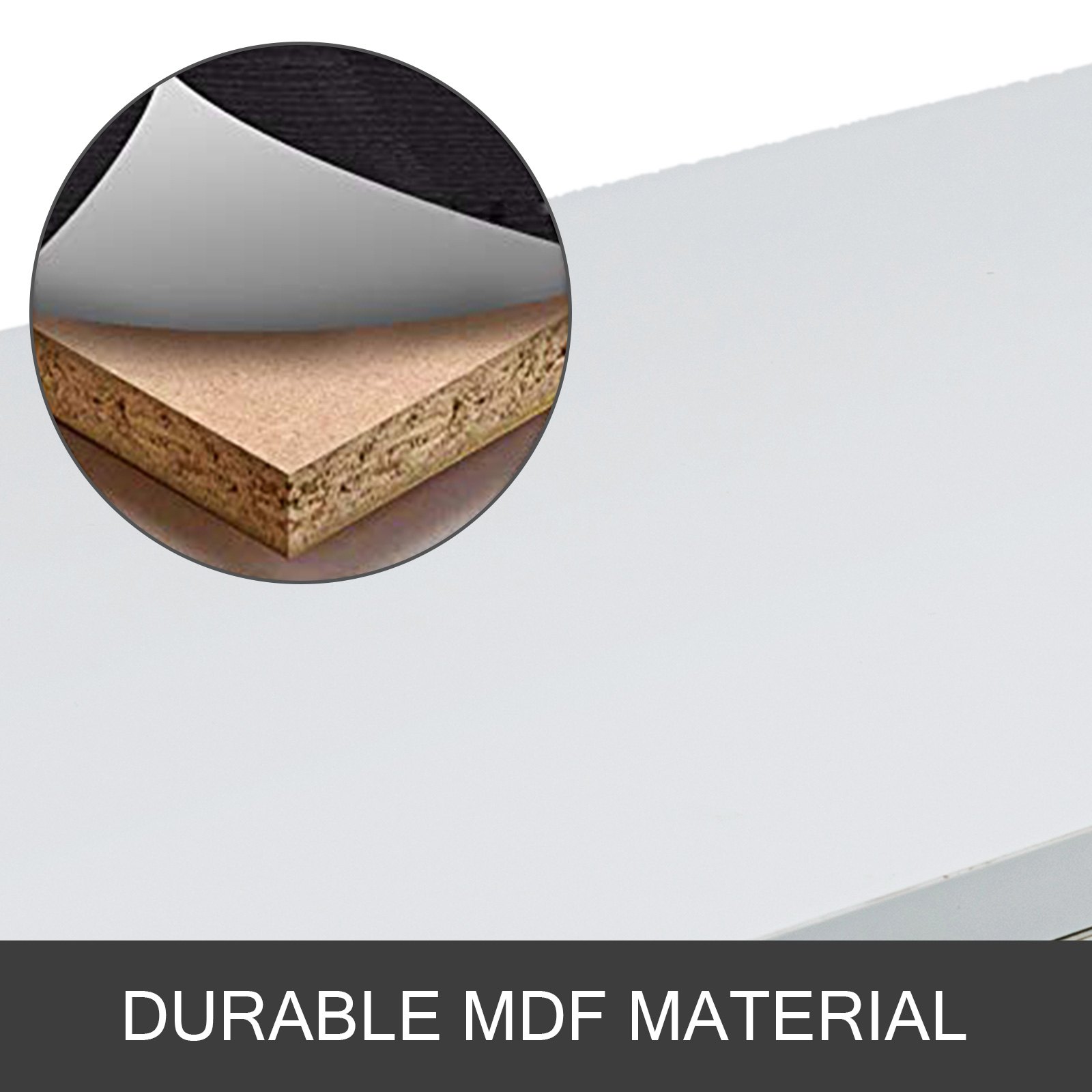 VEVOR Salon SPA Beauty Hairdressing Cart White Storage Trolley with 4 Drawers Rolling Wheels Lockable 2 Keys with Hairdryer Holder Space-Saving Side Tray