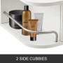Salon Locking Hair Styling Mirror Station Drawer Cabinet Wall Mount Unit Barber