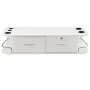 white VEVOR styling station with two drawers, side rails, and cup holders.