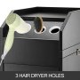 Salon Trolley Storage Cart Beauty Hair Dryer Holder Stylist Equipment Black