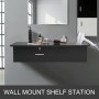 VEVOR Black Salon Wall Mount Station Styling Classic Locking Storage Beauty Salon Spa Equipment Barber Station
