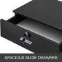 VEVOR salon station with lockable, spacious slide drawers for secure storage.