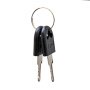 key ring with two black-handled keys for VEVOR salon station.