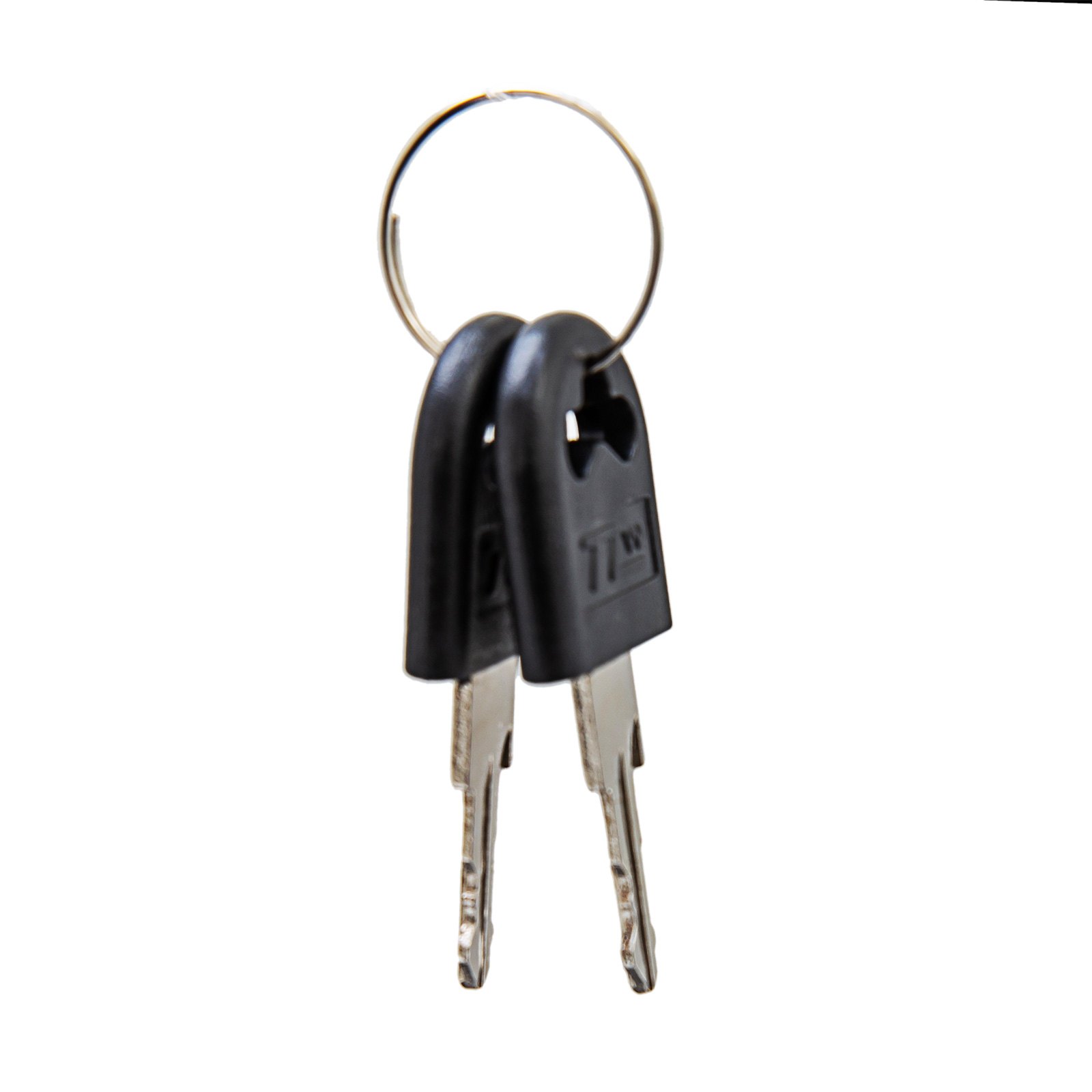 key ring with two black-handled keys for VEVOR salon station.