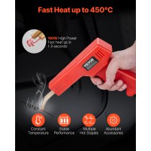 Plastic Welder 100W Plastic Welding Gun with 800PCS Staples