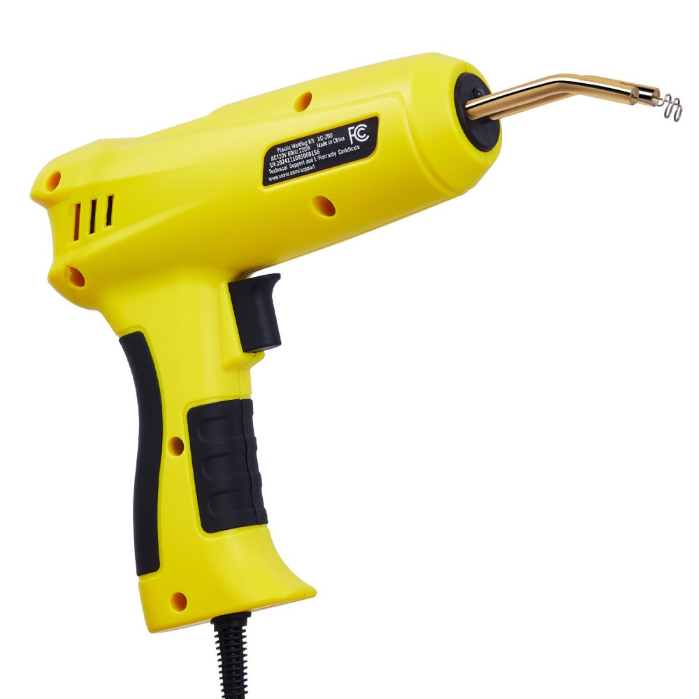 VEVOR Plastic Welding Kit, 220W Plastic Welder Gun with 1200PCS Hot Staples & 76PCS Welding Rods, Professional Hot Staple Welding Gun with LED Light, Carrying Case for Kayak, Toys, Car Bumper Repair