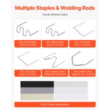 Plastic Welder 220W Plastic Welder Gun Kit with 1200 Staples & 76 Rods
