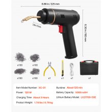 VEVOR Cordless Plastic Welder Gun 120W Plastic Welder Kit with 400 Staples