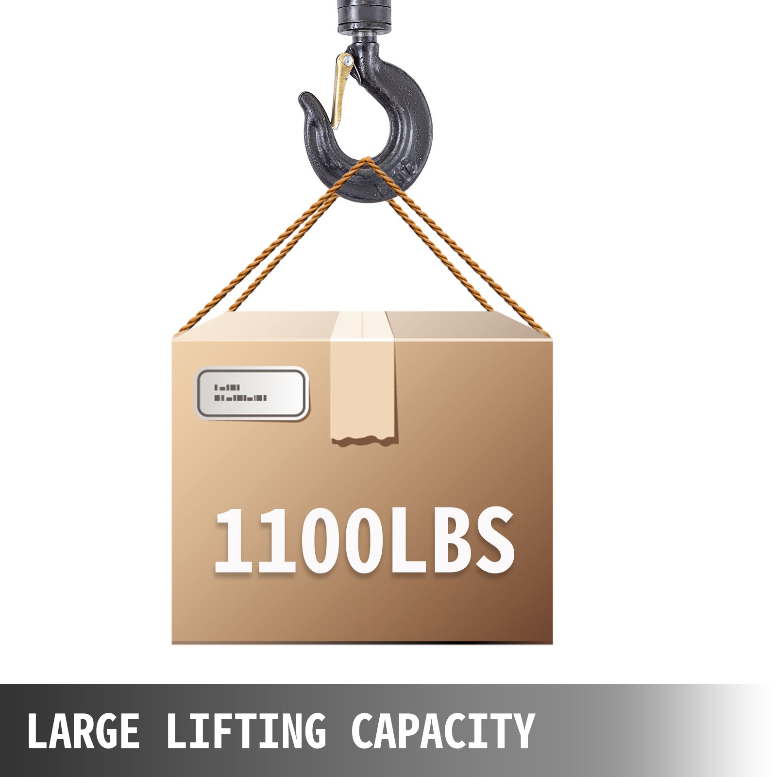 VEVOR Chain Hoist 1100lbs/0.5ton, Chain Block Hoist Manual Chain Hoist 20ft/6m Block Chain Hand Chain Lifting Hoist w/ Two Hooks Chain Pulley Tackle Hoist Winch Lifting Pulling Equipment in Yellow