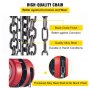 VEVOR Chain Hoist Chain Block 2 Ton Capacity 2.5 M Lift Steel Construction Red