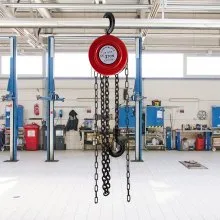 VEVOR Hand Chain Hoist, 4400 lbs /2 Ton Capacity Chain Block, 8ft/2.5m Lift Manual Hand Chain Block, Manual Hoist w/Industrial-Grade Steel Construction for Lifting Good in Transport & Workshop, Red