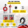 VEVOR Chain Hoist Chain Block 2 Ton Capacity 2 M Lift Steel Construction Red