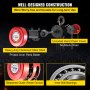 VEVOR Hand Chain Hoist, 6600 lbs /3 Ton Capacity Chain Block, 10ft/3m Lift Manual Hand Chain Block, Manual Hoist w/Industrial-Grade Steel Construction for Lifting Good in Transport & Workshop, Red