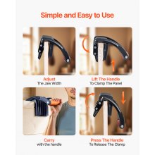 VEVOR Plywood Carrier 200 lbs Drywall Carrying Tool for 0-1 Inches Thickness