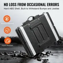 Gabinete para servidor VEVOR 2U con estructura en rack de 19 pulgadas de profundidad y asa de construcción ABS