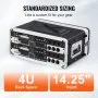 VEVOR 4U Rack Case Server Rack Cabinet 14 in Depth with ABS Construction Handle
