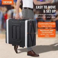 Gabinete para servidor VEVOR 4U Rack Case de 19 pulgadas de profundidad con manija de construcción ABS