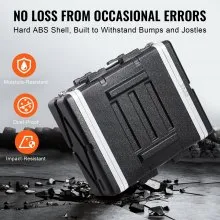 Gabinete para servidor VEVOR 4U Rack Case de 19 pulgadas de profundidad con manija de construcción ABS