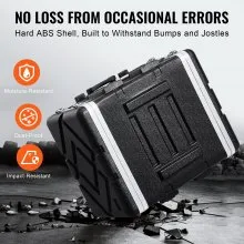 Gabinete para rack de servidor VEVOR 8U de 19 pulgadas de profundidad con asa de construcción ABS