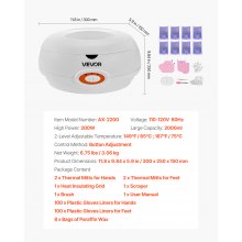 Máquina de parafina VEVOR para manos y pies, calentador de parafina profesional de 2000 ml