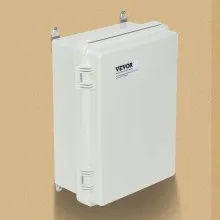 VEVOR Outdoor Electrical Junction Box, 11.81 x 7.87 x 7.08 in, ABS Plastic Electrical Enclosure Box with Hinged Cover Stainless Steel Latch, IP67 Dustproof Waterproof for Outdoor Electrical Projects