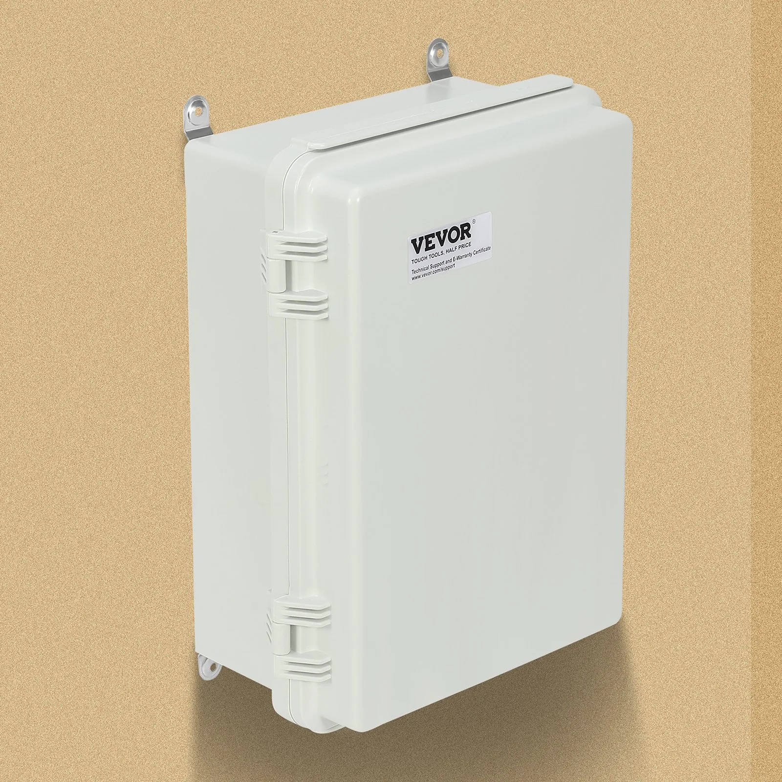 VEVOR Outdoor Electrical Junction Box, 300 x 200 x 180 mm, ABS Plastic Electrical Enclosure Box with Hinged Cover Stainless Steel Latch, IP67 Dustproof Waterproof for Outdoor Electrical Projects