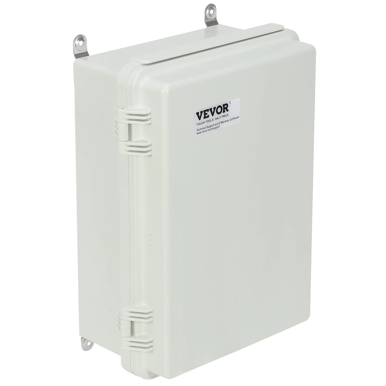 VEVOR Outdoor Electrical Junction Box, 300 x 200 x 180 mm, ABS Plastic Electrical Enclosure Box with Hinged Cover Stainless Steel Latch, IP67 Dustproof Waterproof for Outdoor Electrical Projects