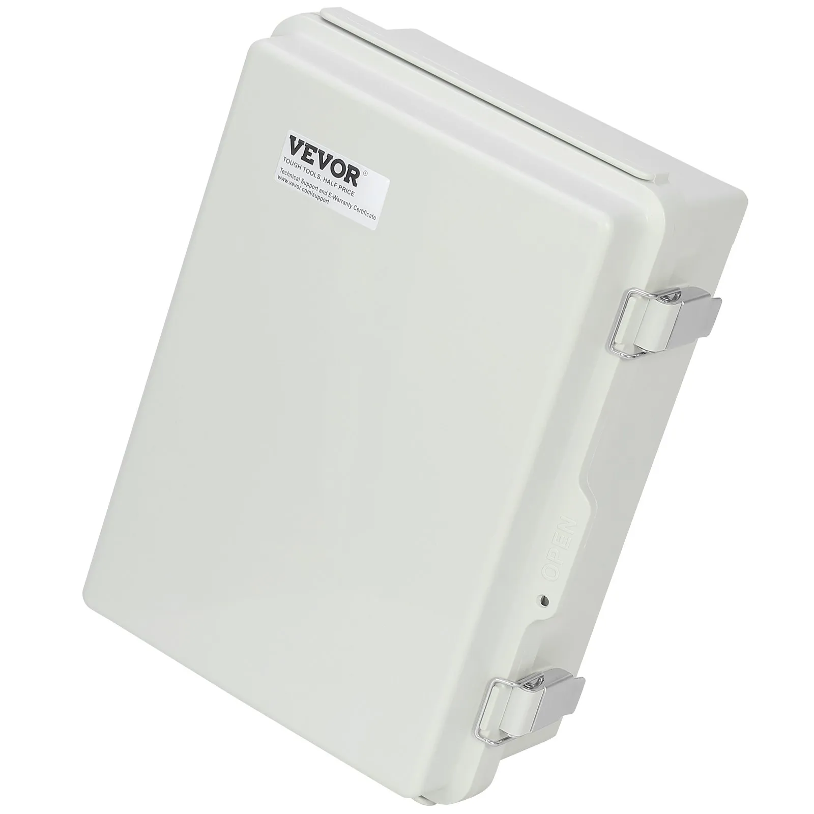 VEVOR Outdoor Electrical Junction Box, 300 x 200 x 180 mm, ABS Plastic Electrical Enclosure Box with Hinged Cover Stainless Steel Latch, IP67 Dustproof Waterproof for Outdoor Electrical Projects