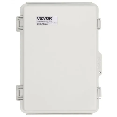 VEVOR Outdoor Junction Box, 13.78x9.84x5.90 Inches, IP67 Waterproof ABS Plastic Electrical Enclosure With Lock