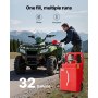Only diesel！Fuel Caddy 32 Gallon Portable Fuel Tank with 12V DC Electric Transfer Pump