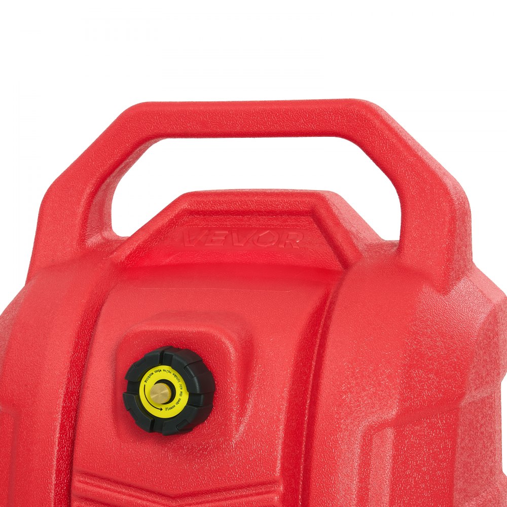 VEVOR 60.5 L Fuel Caddy 25.3 LPM Portable Fuel Gas Tank Hand Crank Pump, for Gasoline Diesel Transfer & Storage, Car, ATV, Boat, Lawn Mower, Motorcycle, Gas Container Can with Wheels & Hose, Red