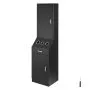 VEVOR Salon Storage Cabinet, Barber Salon Station for Hair Stylist, Hair Stylist Station Set, with 3 Hair Dryer Holders, Cabinets, and A Drawer, Black