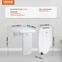 VEVOR Folding ABS Shower Seat, 15.7'' x 16.7'' Unfolded, Wall Mounted Fold Up Shower Bench with 440 lbs Load Capacity, Space Saving Fold Down Shower Chair for Seniors Pregnant Women Children Adults