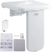 VEVOR Folding ABS Shower Seat 15.7'' x 16.7'' Wall Mounted Shower Bench 440 lbs
