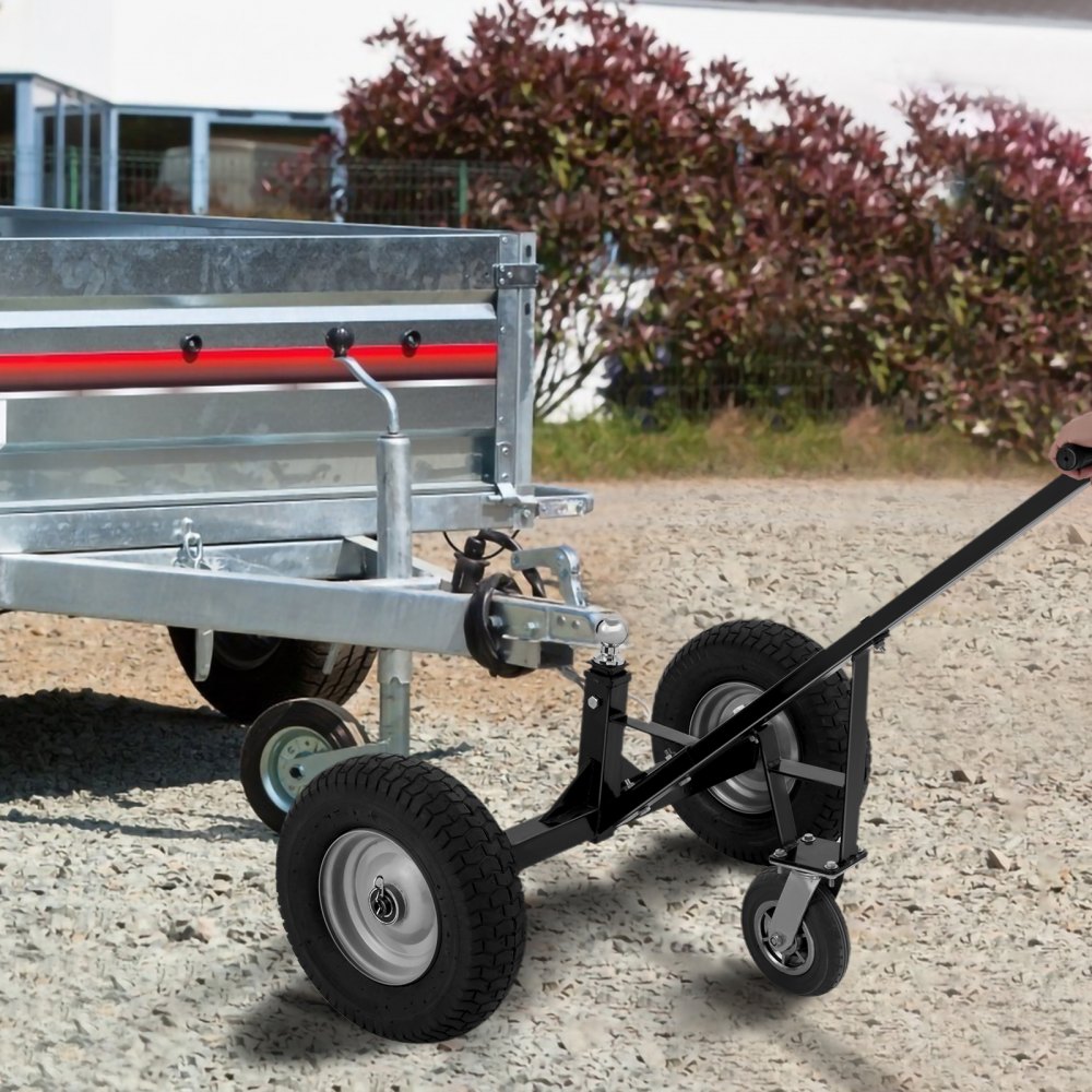 VEVOR Adjustable Trailer Dolly, 1000 Lbs Capacity Trailer Mover Dolly, 15.7" to 23.6" Adjustable Height, Manual Trailer Mover with 16" Wheels, Heavy-Duty Tow Dolly for Car, RV, Boat