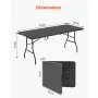 6 Ft Plastic Folding Table Portable Picnic Utility Table Handle Indoor Outdoor