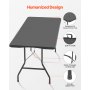 6 Ft Plastic Folding Table Portable Picnic Utility Table Handle Indoor Outdoor