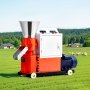 VEVOR Feed Pellet Mill Machine, 4 mm Animal Feed Pellet Making Machine, 3KW 240V Animal Food Granulator Mill Machines with 3 Pressure Rollers & 4 Wheels, Ideal for Poultry, Livestock, Farm Animals